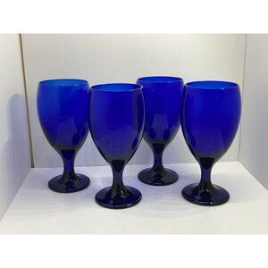 Libbey Premiere Cobalt Iced Tea Goblet Beverage Glasses